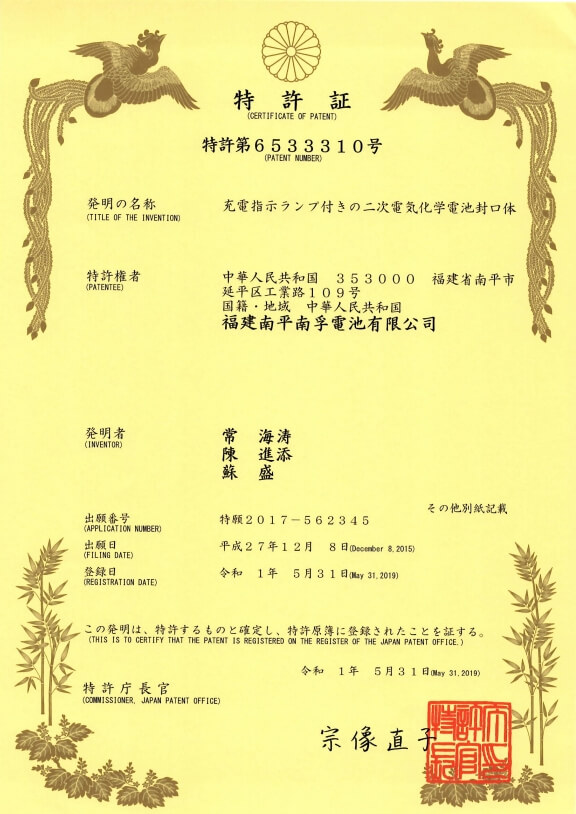 JAPAN patent 6533310