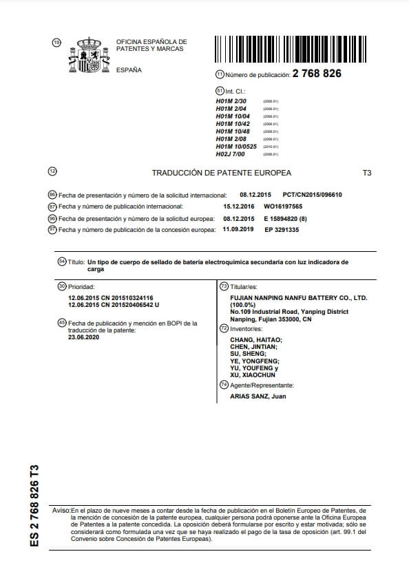 EU patent_2768826_T3